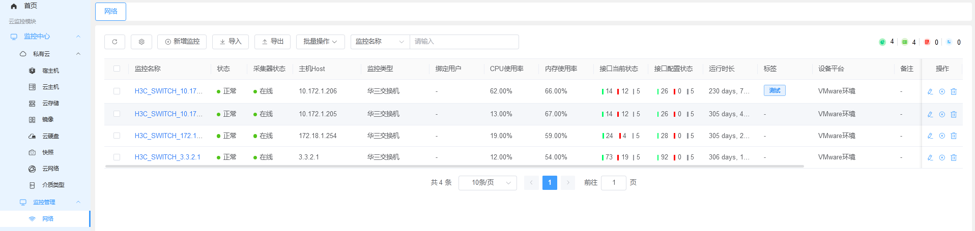 监控中心截图