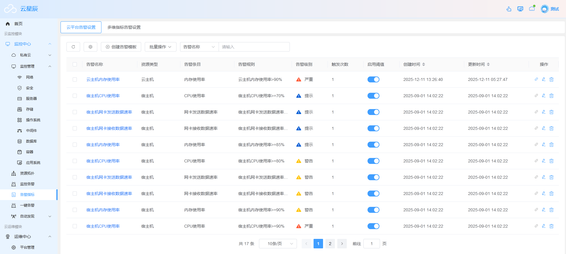 监控中心截图