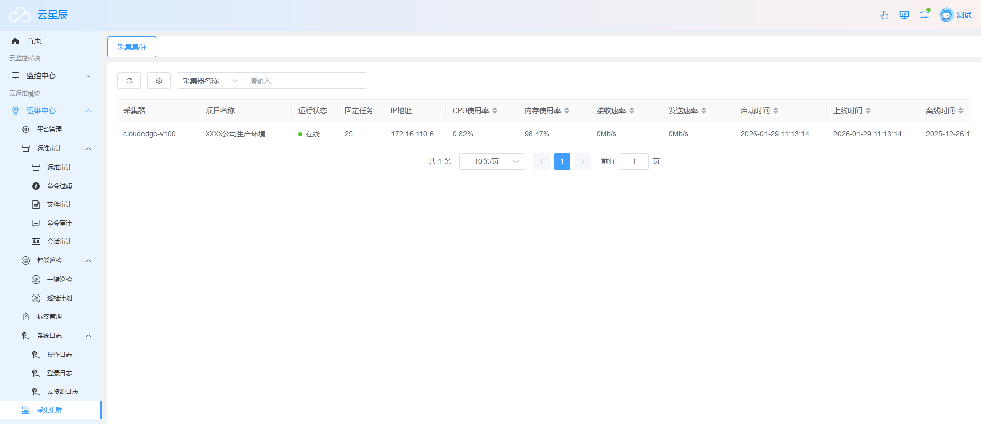 运维中心截图